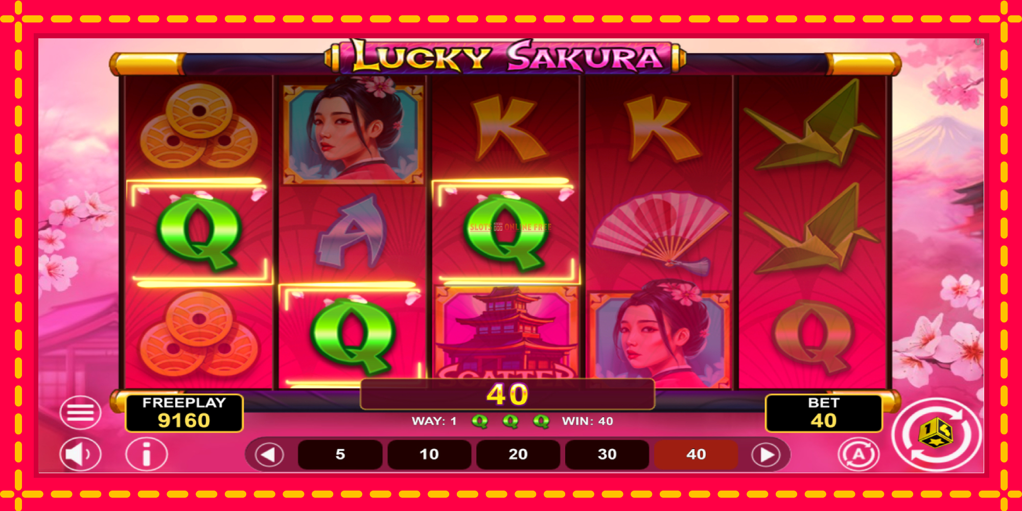 Lucky Sakura Win Spins - spēļu automāts ar modernu grafiku