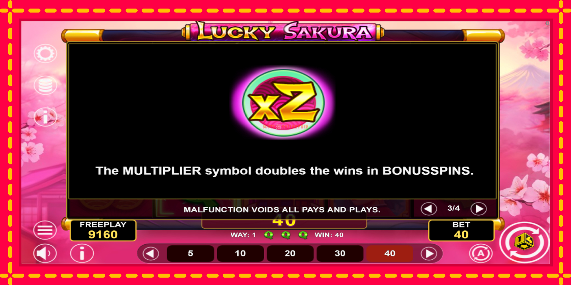 Lucky Sakura Win Spins - spēļu automāts ar modernu grafiku