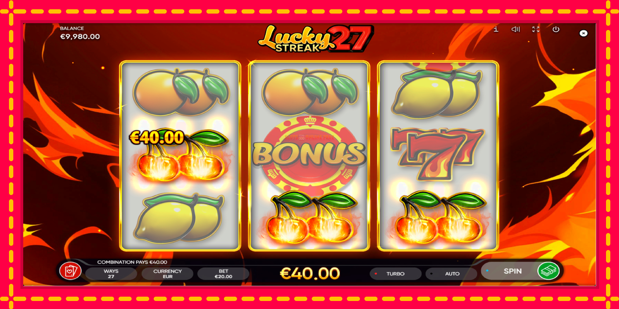 Lucky Streak 27 - spēļu automāts ar modernu grafiku