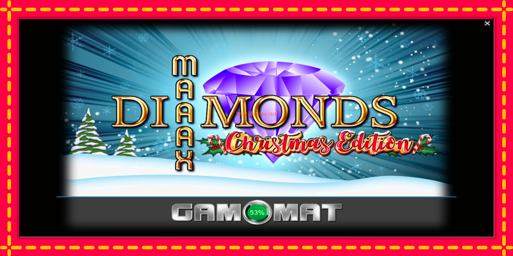 Maaax Diamonds Christmas Edition - spēļu automāts ar modernu grafiku