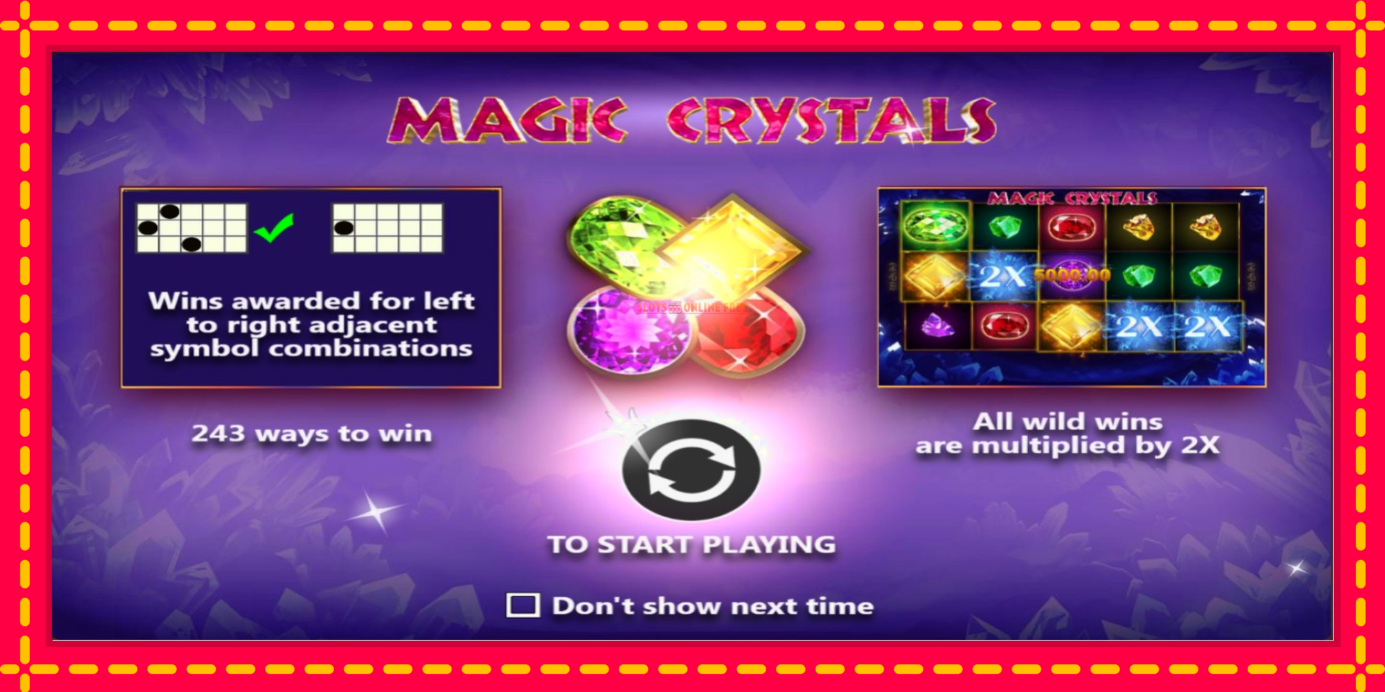 Magic Crystals - spēļu automāts ar modernu grafiku