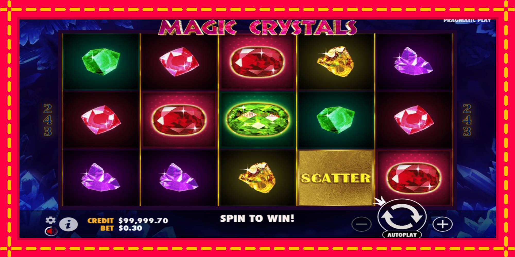 Magic Crystals - spēļu automāts ar modernu grafiku