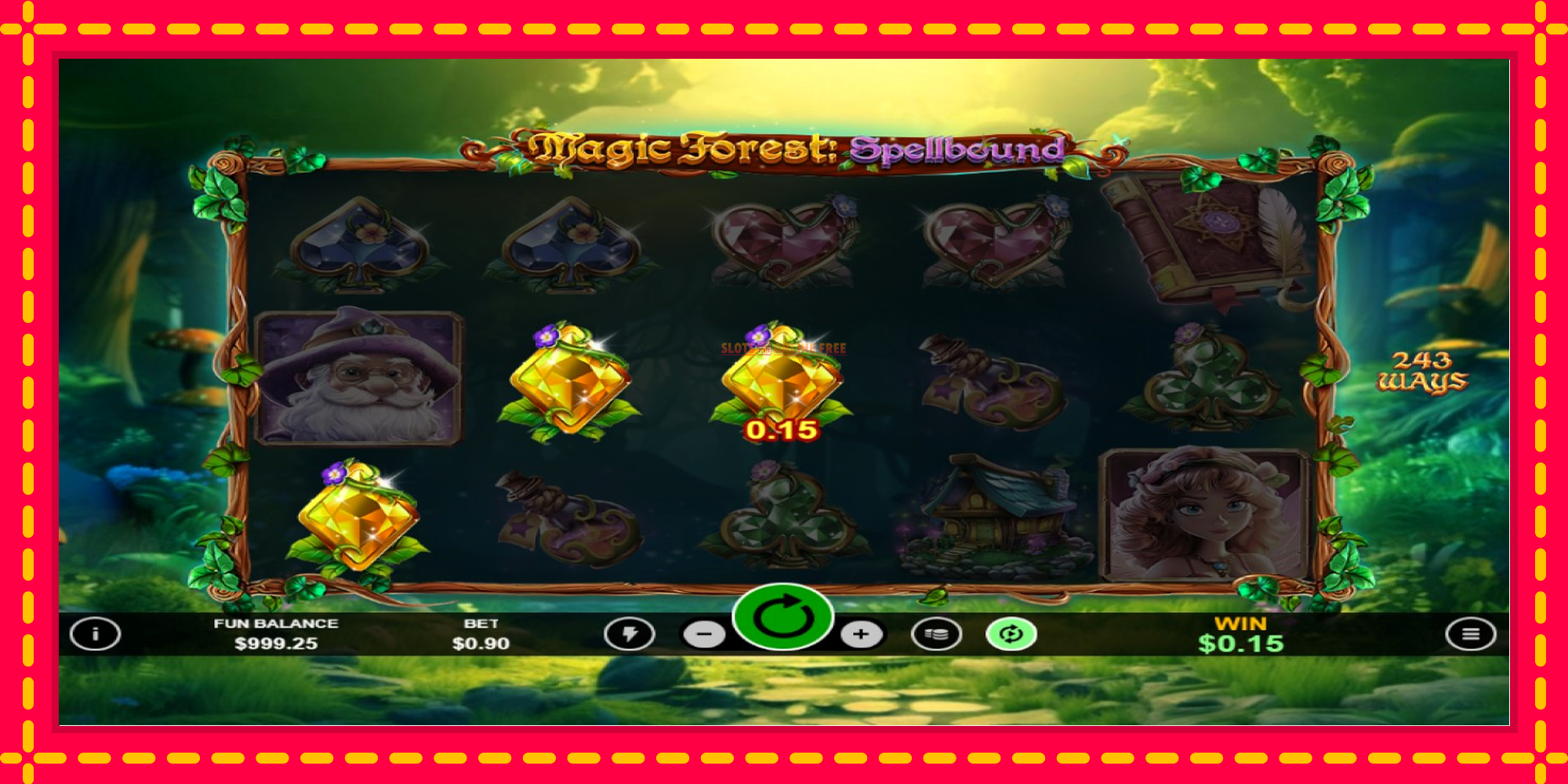 Magic Forest: Spellbound - spēļu automāts ar modernu grafiku