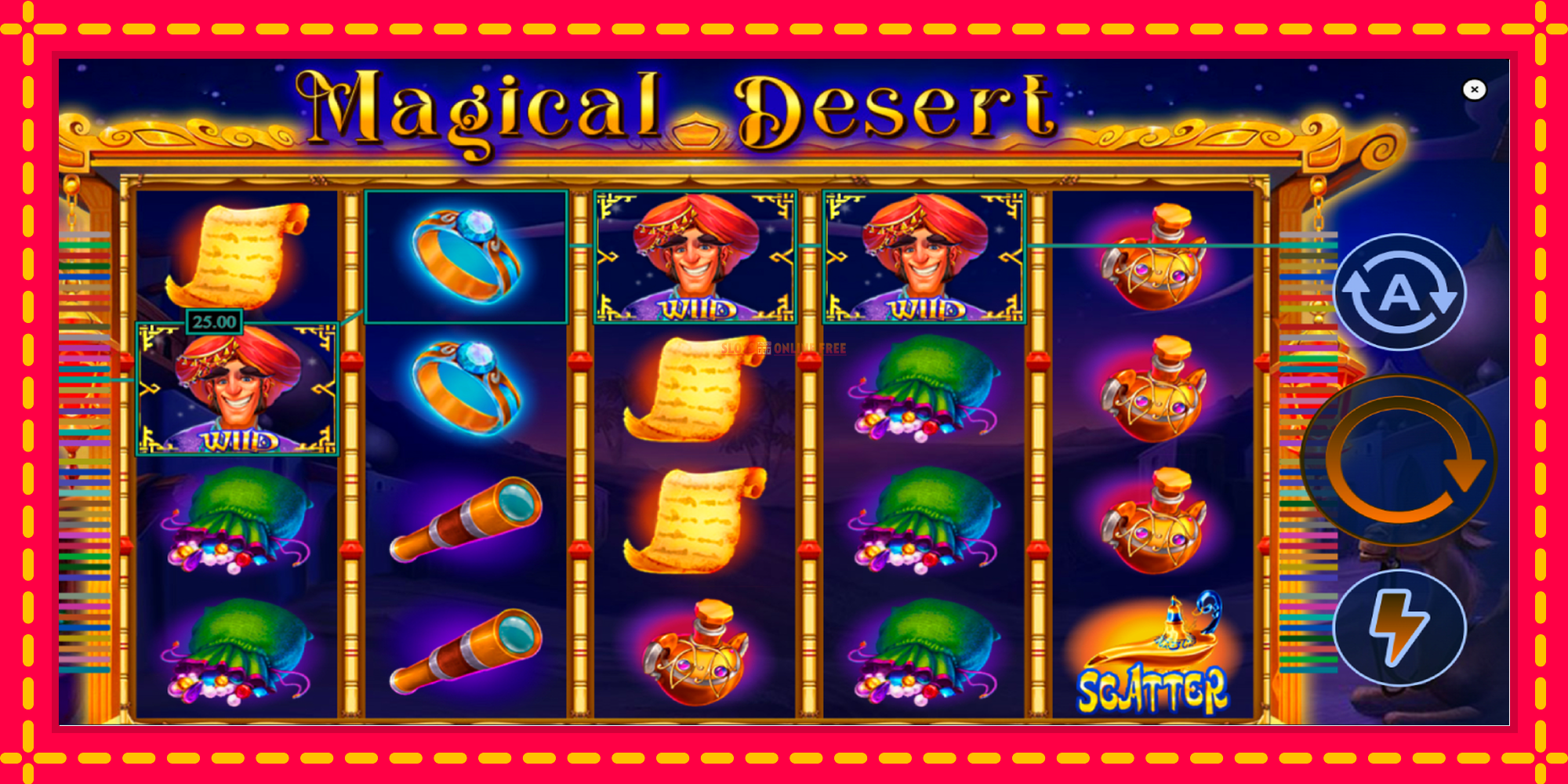 Magical Desert - spēļu automāts ar modernu grafiku