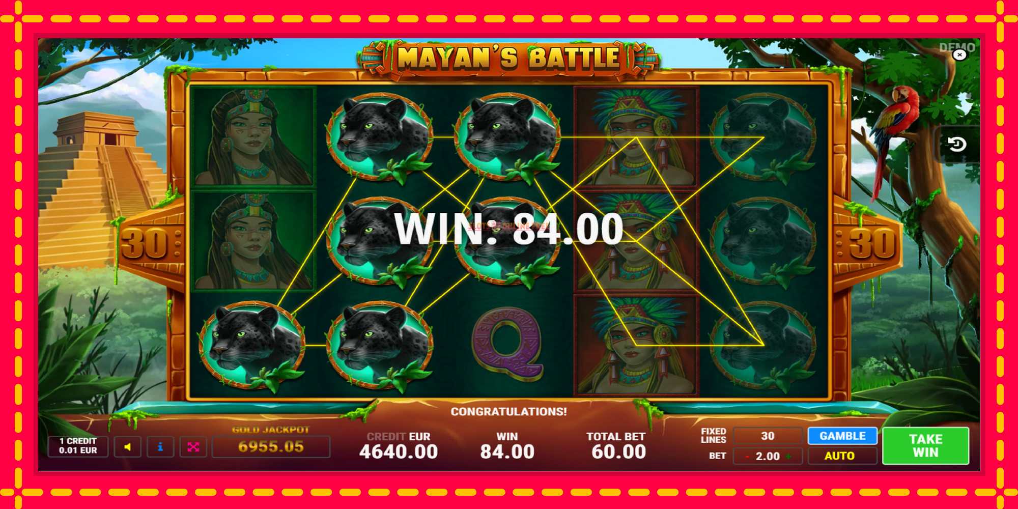 Mayans Battle - spēļu automāts ar modernu grafiku