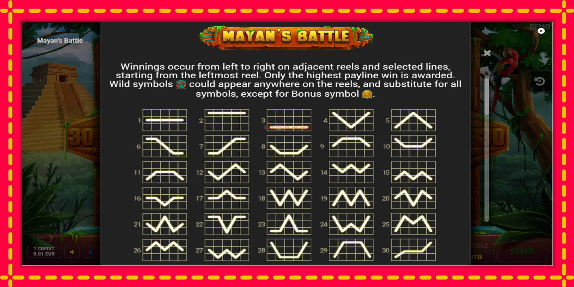 Mayans Battle - spēļu automāts ar modernu grafiku