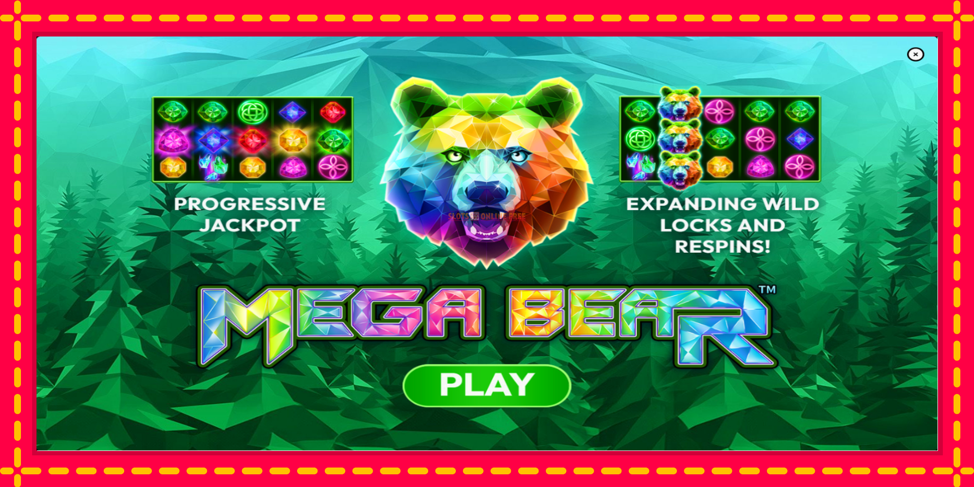 Mega Bear - spēļu automāts ar modernu grafiku