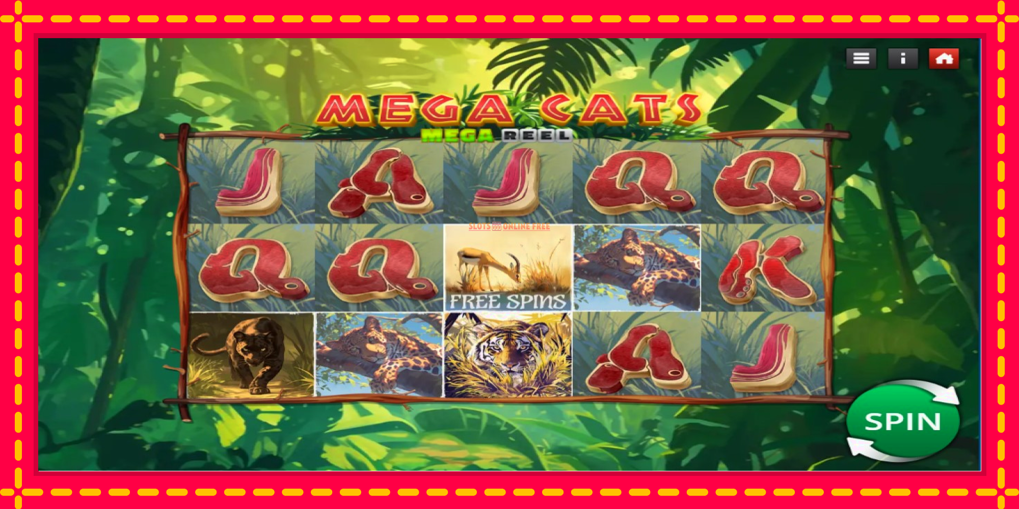 Mega Cats Mega Reel - spēļu automāts ar modernu grafiku