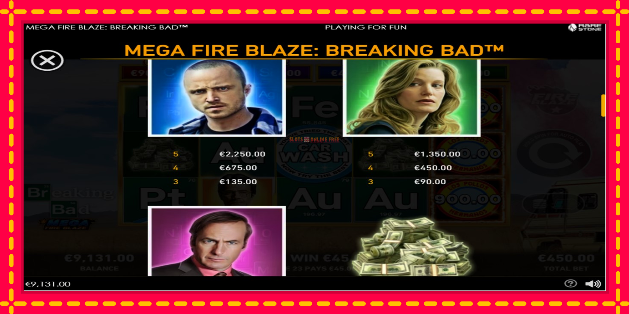 Mega Fire Blaze: Breaking Bad - spēļu automāts ar modernu grafiku