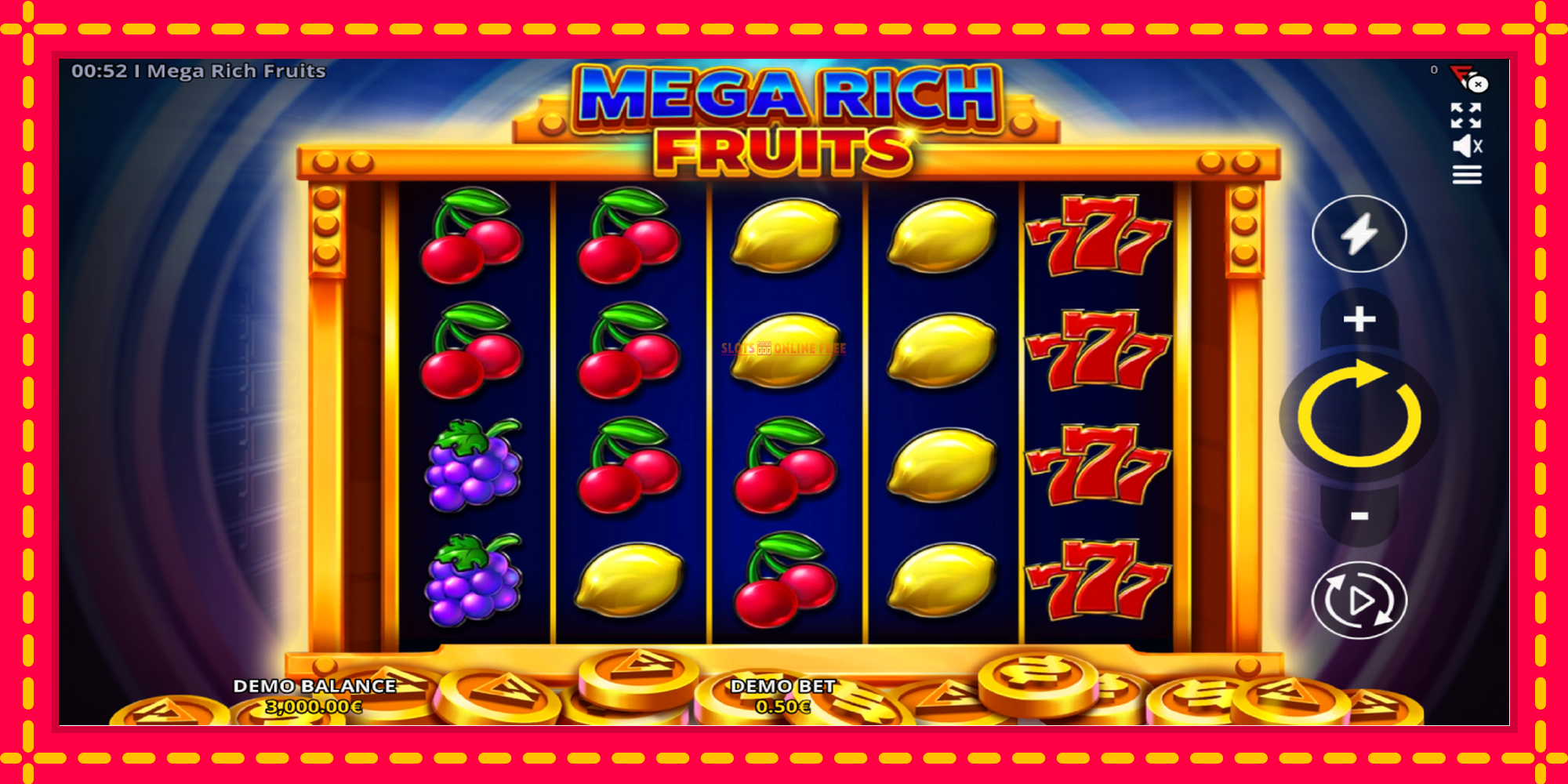 Mega Rich Fruits - spēļu automāts ar modernu grafiku