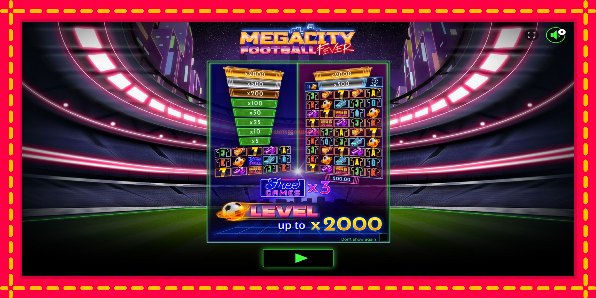 Megacity Football Fever - spēļu automāts ar modernu grafiku