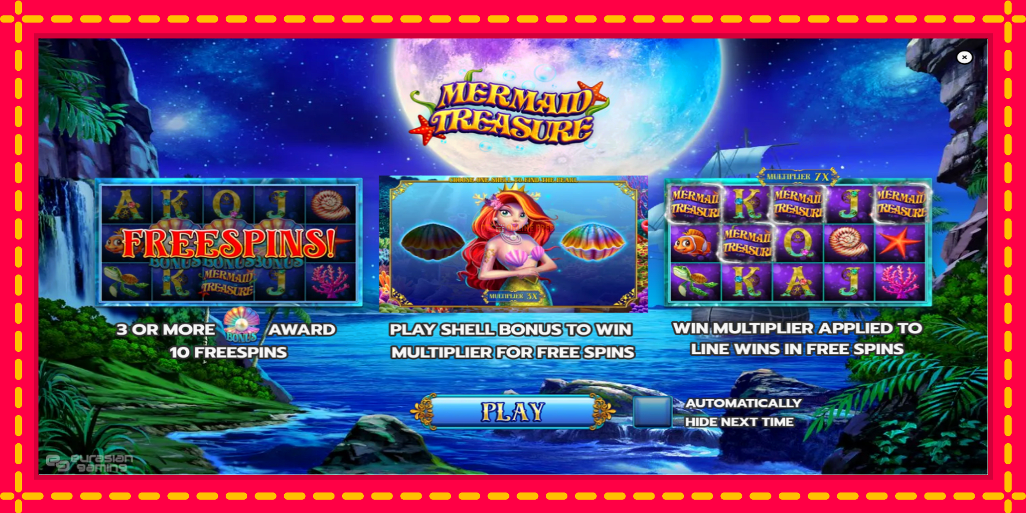 Mermaid Treasure - spēļu automāts ar modernu grafiku