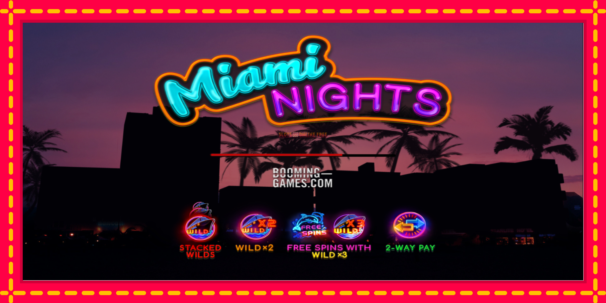 Miami Nights - spēļu automāts ar modernu grafiku