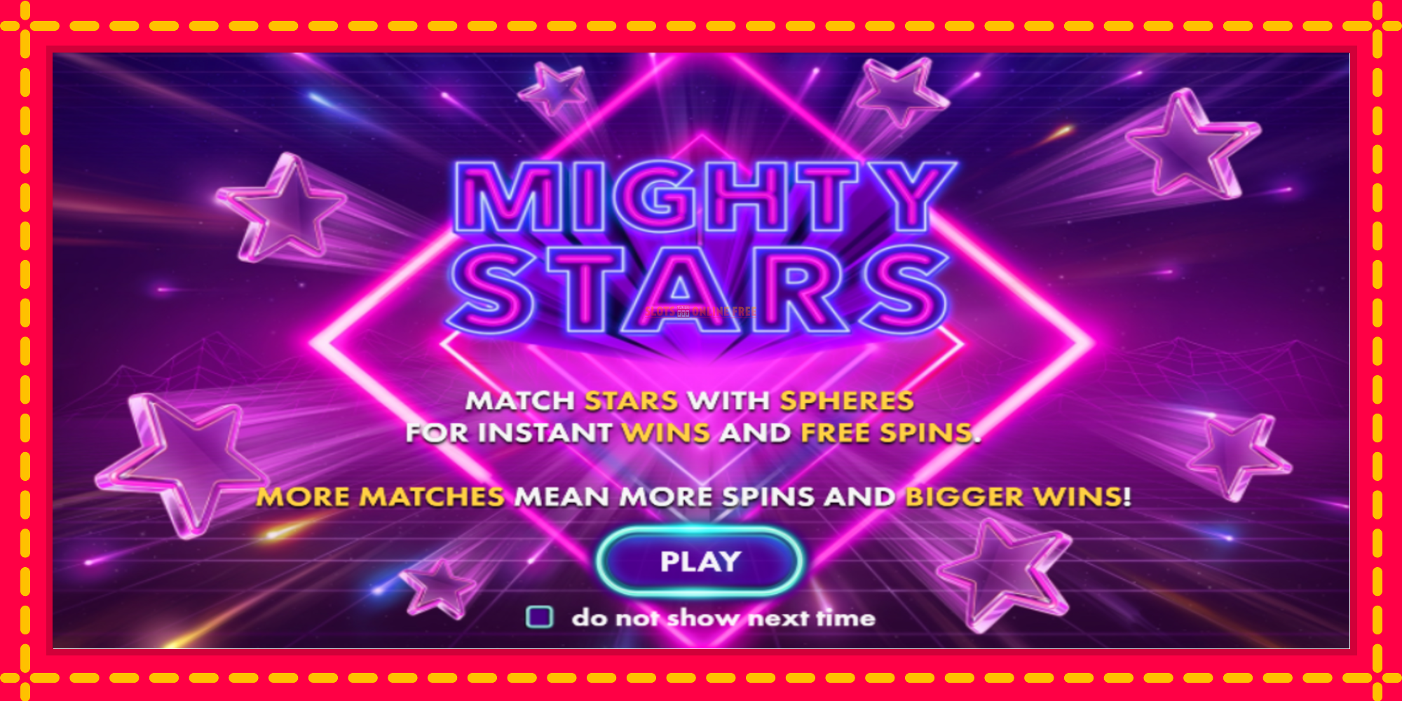 Mighty Stars - spēļu automāts ar modernu grafiku