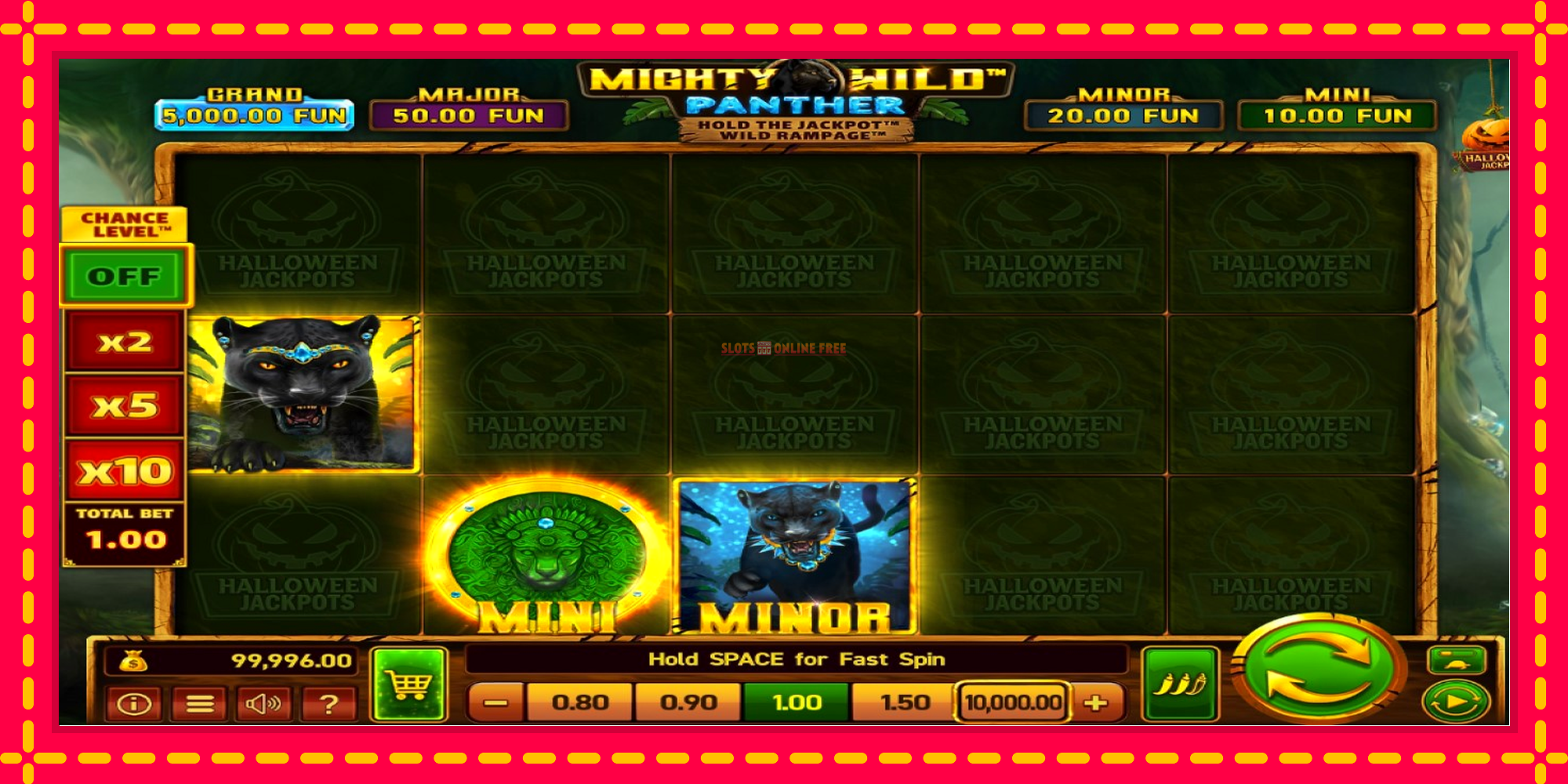 Mighty Wild: Panther Grand Diamond Edition Halloween Jackpots - spēļu automāts ar modernu grafiku