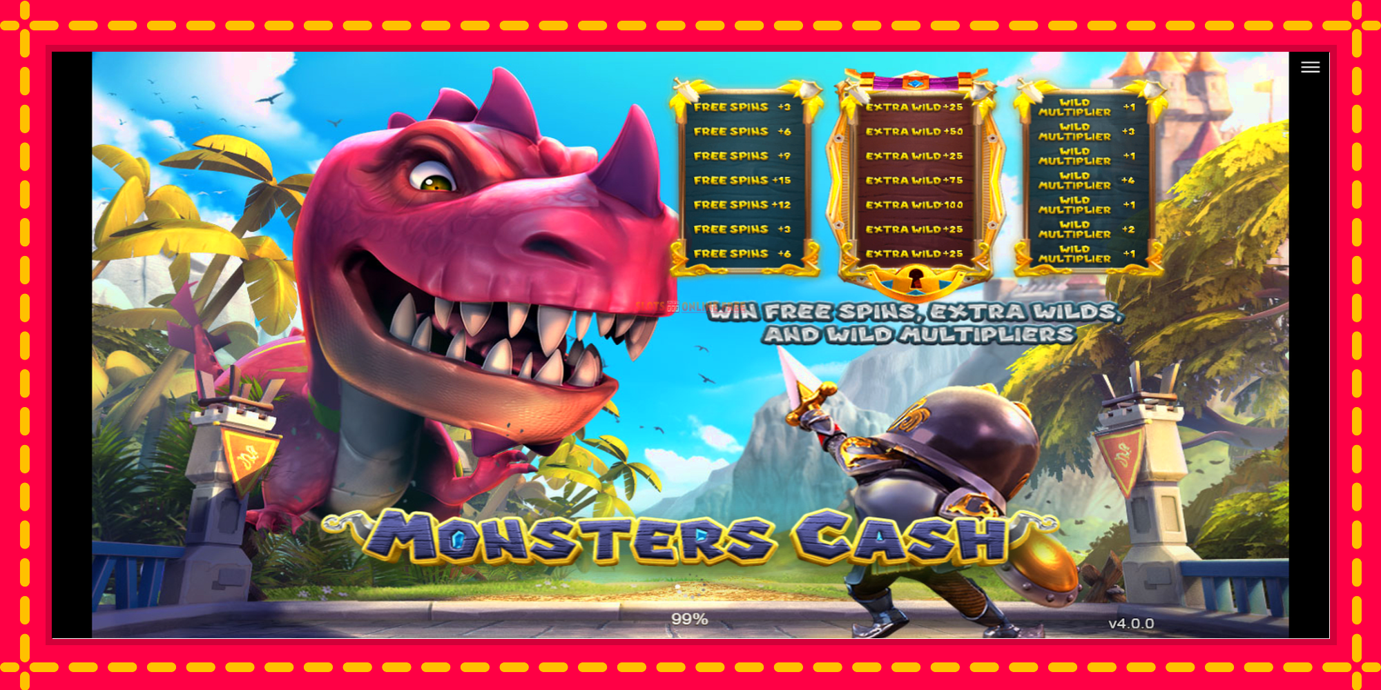 Monsters Cash - spēļu automāts ar modernu grafiku