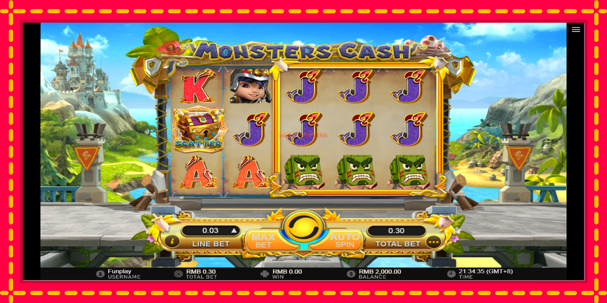 Monsters Cash - spēļu automāts ar modernu grafiku