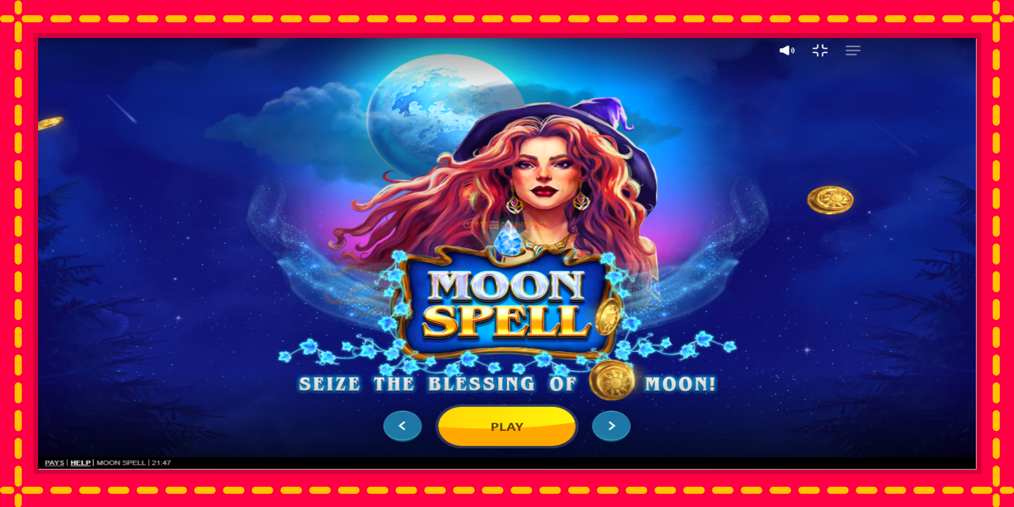 Moon Spell - spēļu automāts ar modernu grafiku