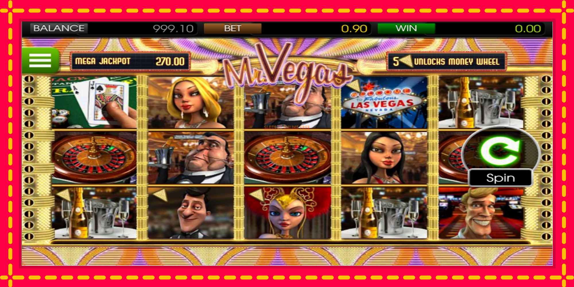 Mr. Vegas - spēļu automāts ar modernu grafiku