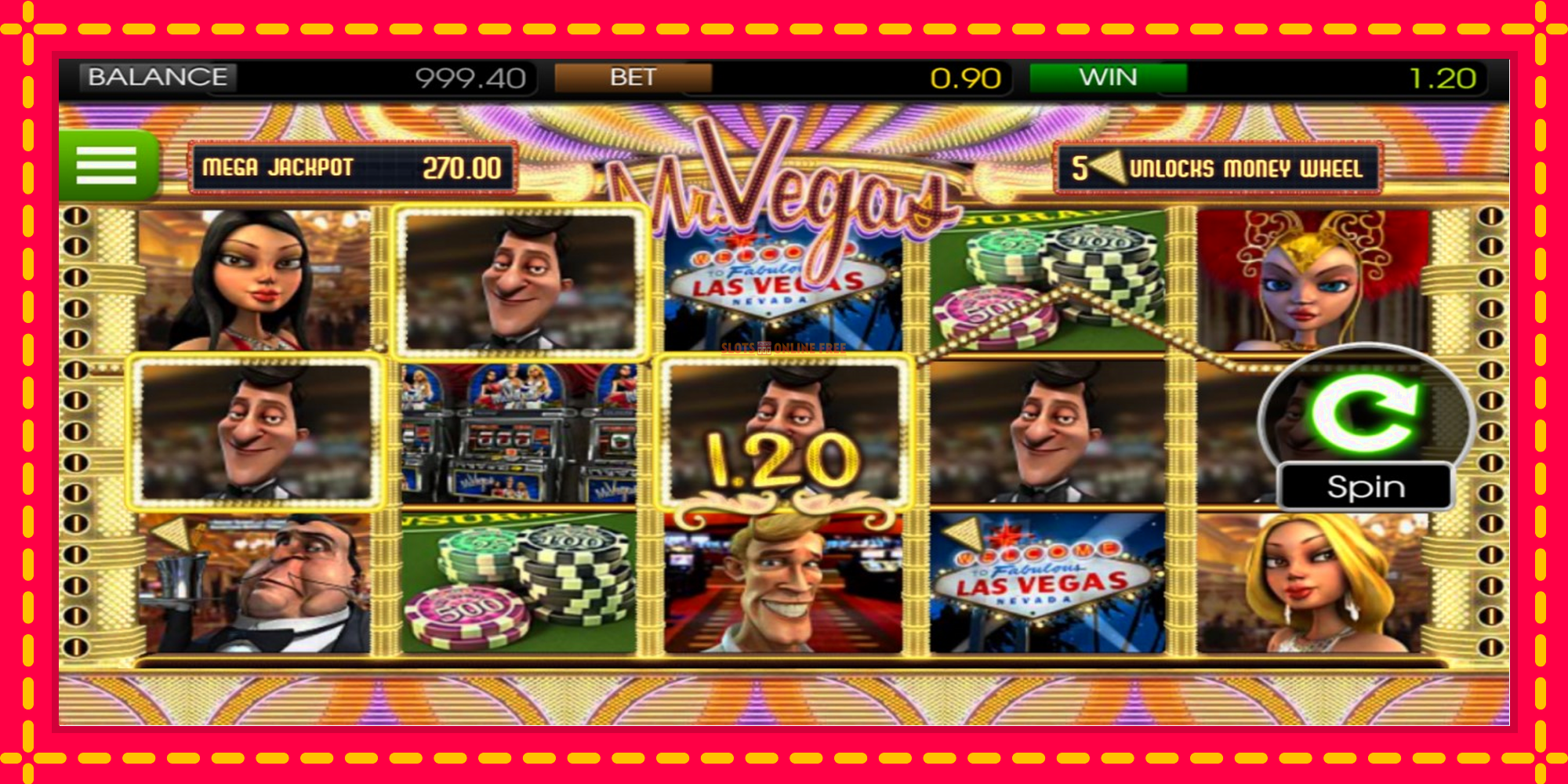 Mr. Vegas - spēļu automāts ar modernu grafiku