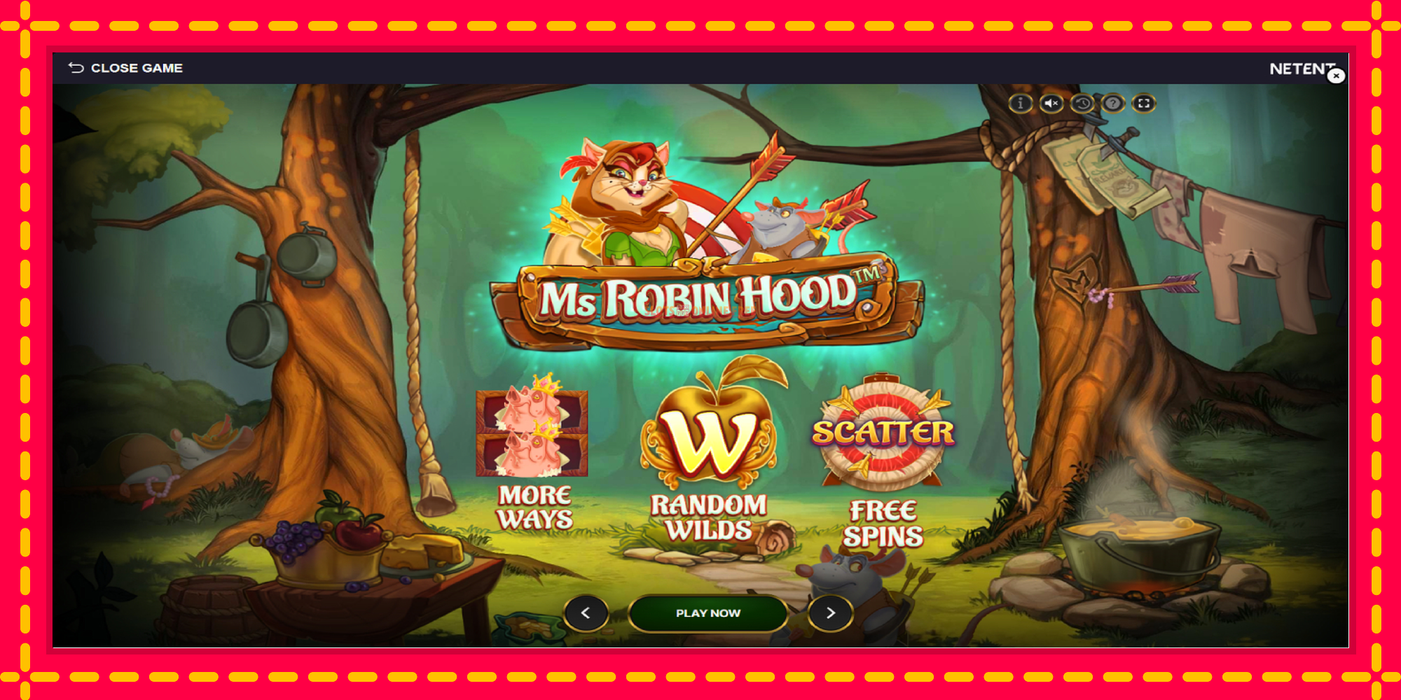 Ms Robin Hood - spēļu automāts ar modernu grafiku