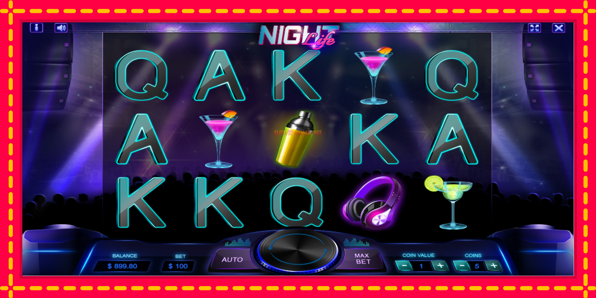 Night Life - spēļu automāts ar modernu grafiku