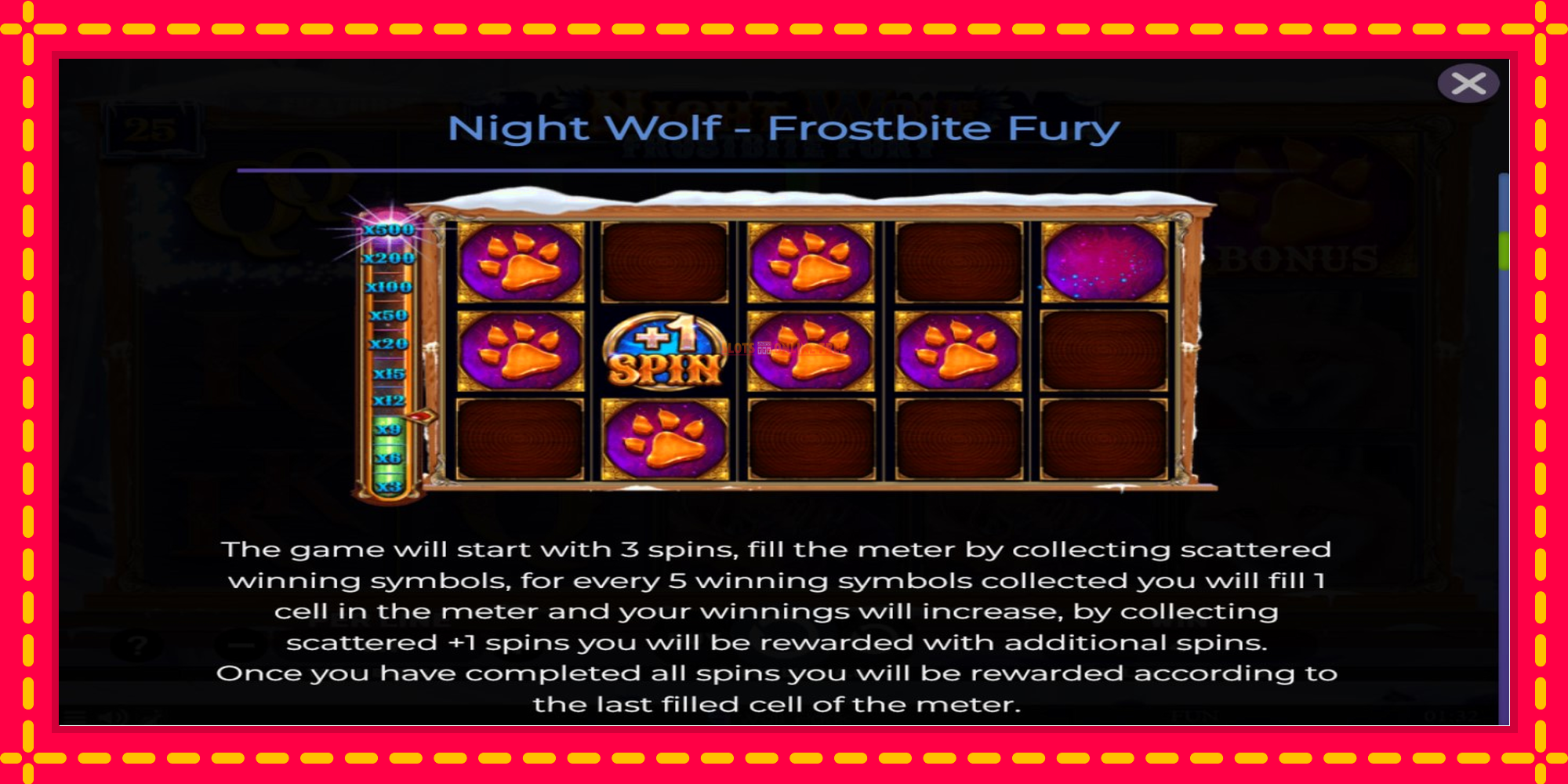 Night Wolf - Frostbite Fury - spēļu automāts ar modernu grafiku