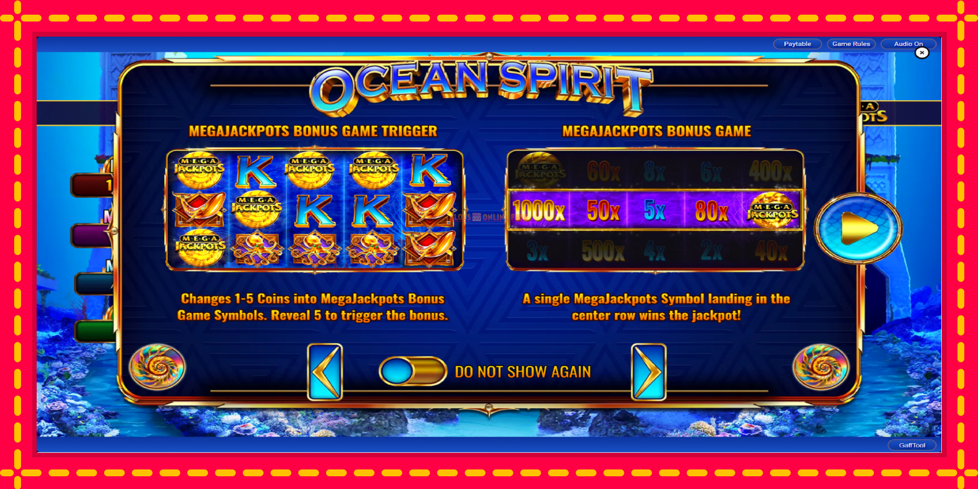 Ocean Spirit MegaJackpots - spēļu automāts ar modernu grafiku