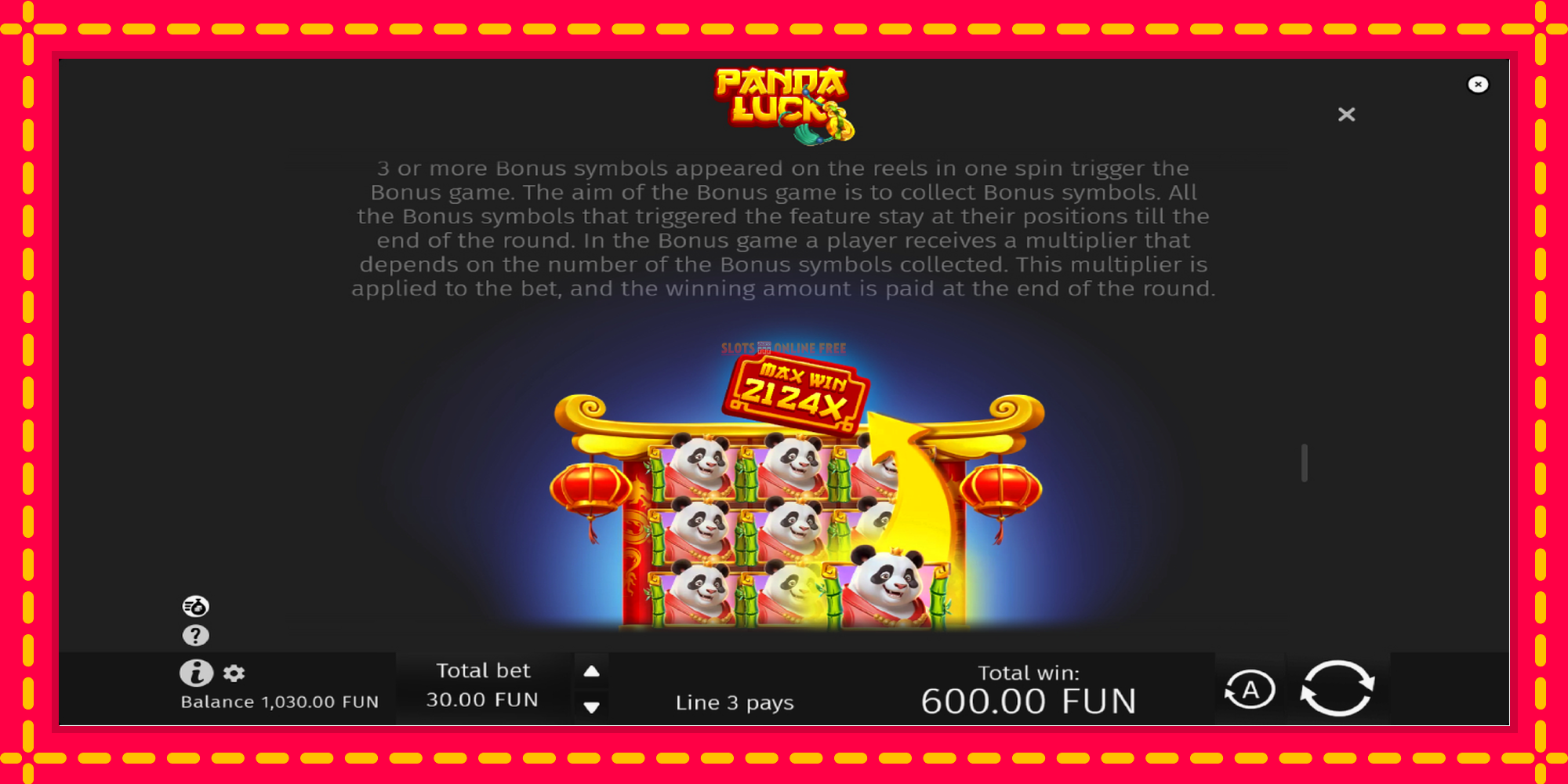 Panda Luck - spēļu automāts ar modernu grafiku