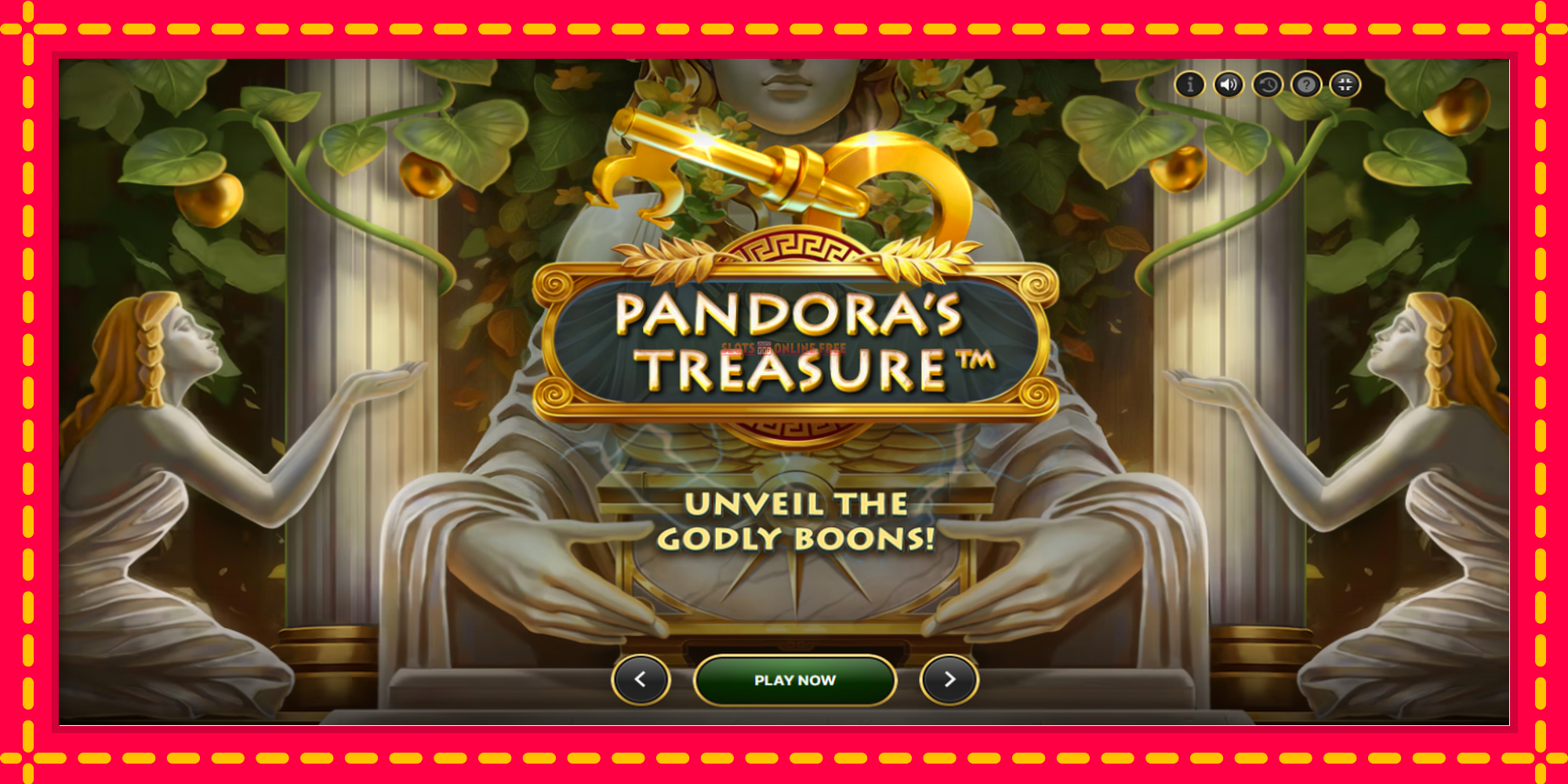 Pandoras Treasure - spēļu automāts ar modernu grafiku