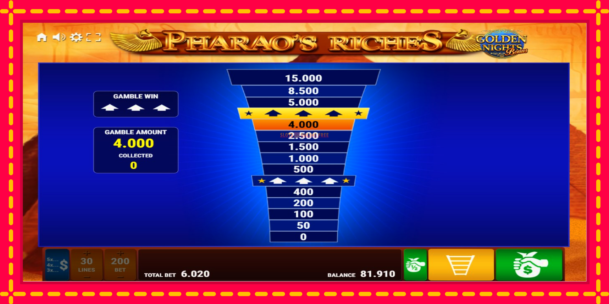 Pharaos Riches Golden Nights - spēļu automāts ar modernu grafiku