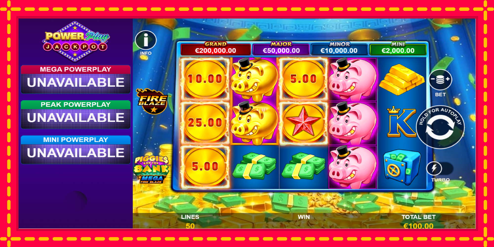 Piggies and the Bank PowerPlay Jackpot - spēļu automāts ar modernu grafiku