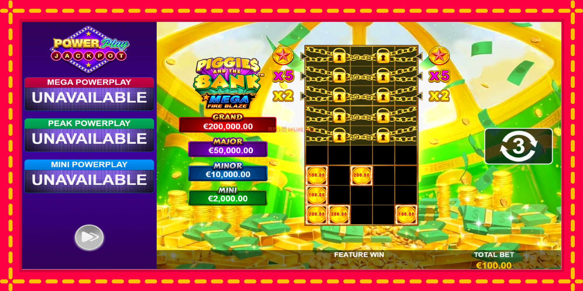 Piggies and the Bank PowerPlay Jackpot - spēļu automāts ar modernu grafiku