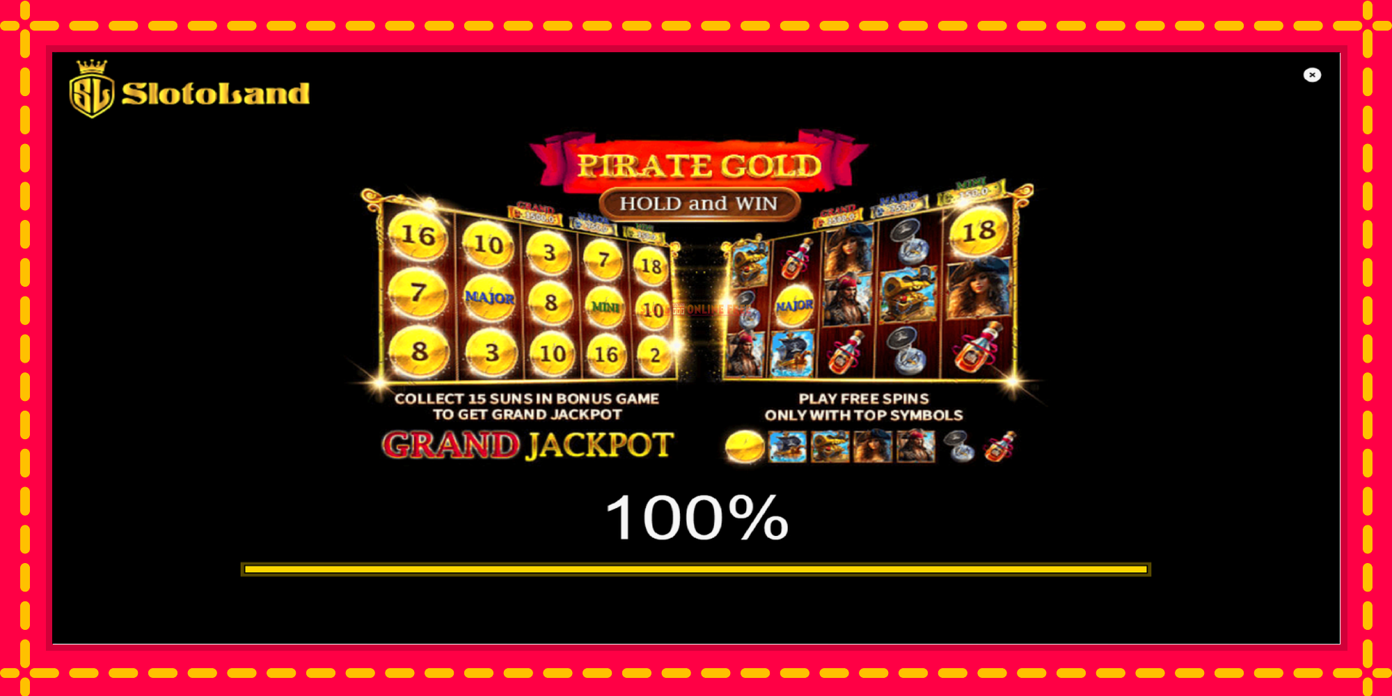 Pirate Gold Hold and Win - spēļu automāts ar modernu grafiku