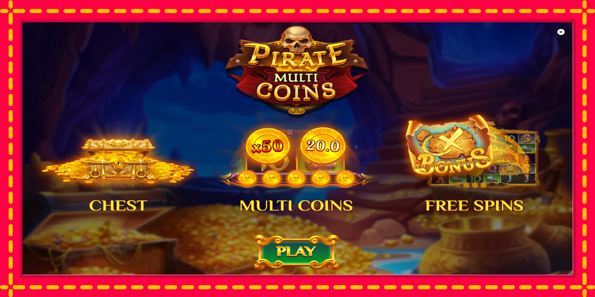 Pirate Multi Coins - spēļu automāts ar modernu grafiku