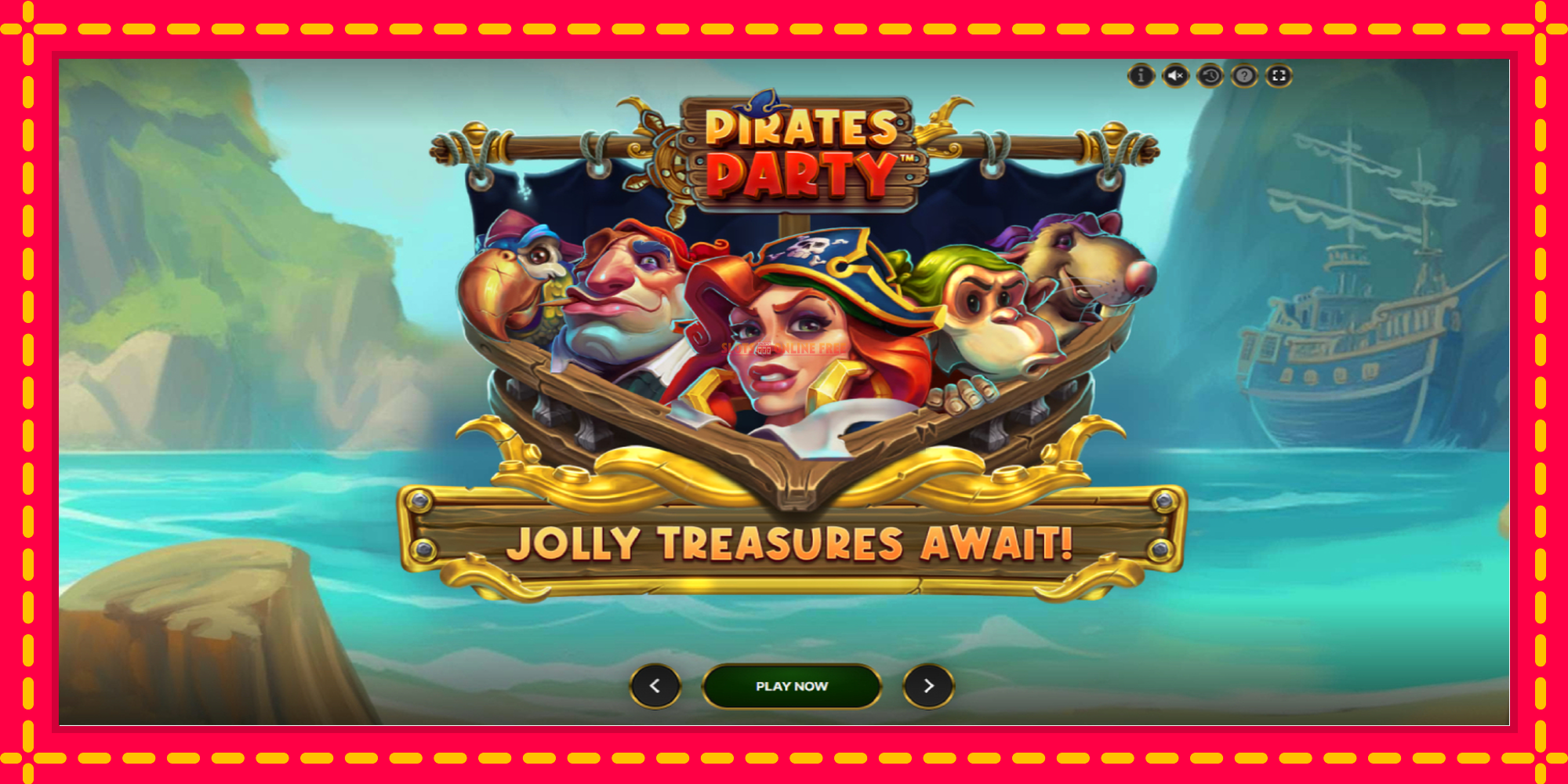 Pirates Party - spēļu automāts ar modernu grafiku