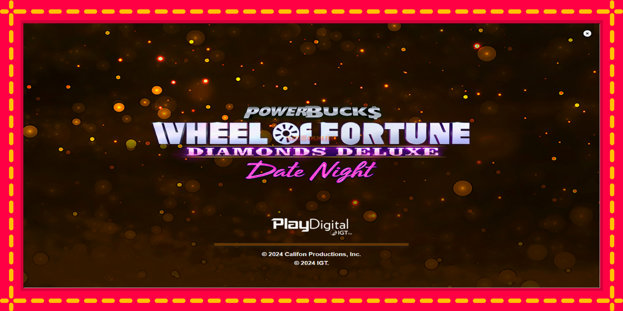 PowerBucks Wheel of Fortune Diamonds Deluxe Date Night - spēļu automāts ar modernu grafiku