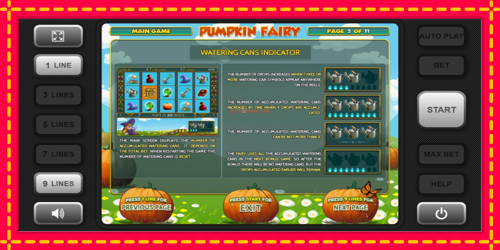 Pumpkin Fairy - spēļu automāts ar modernu grafiku