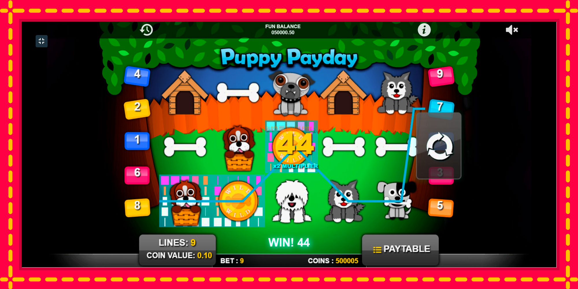 Puppy Payday - spēļu automāts ar modernu grafiku