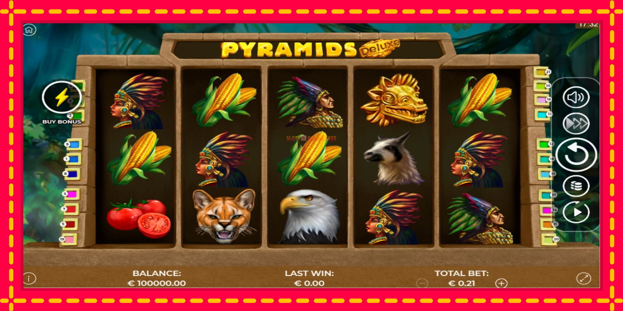 Pyramids Deluxe - spēļu automāts ar modernu grafiku