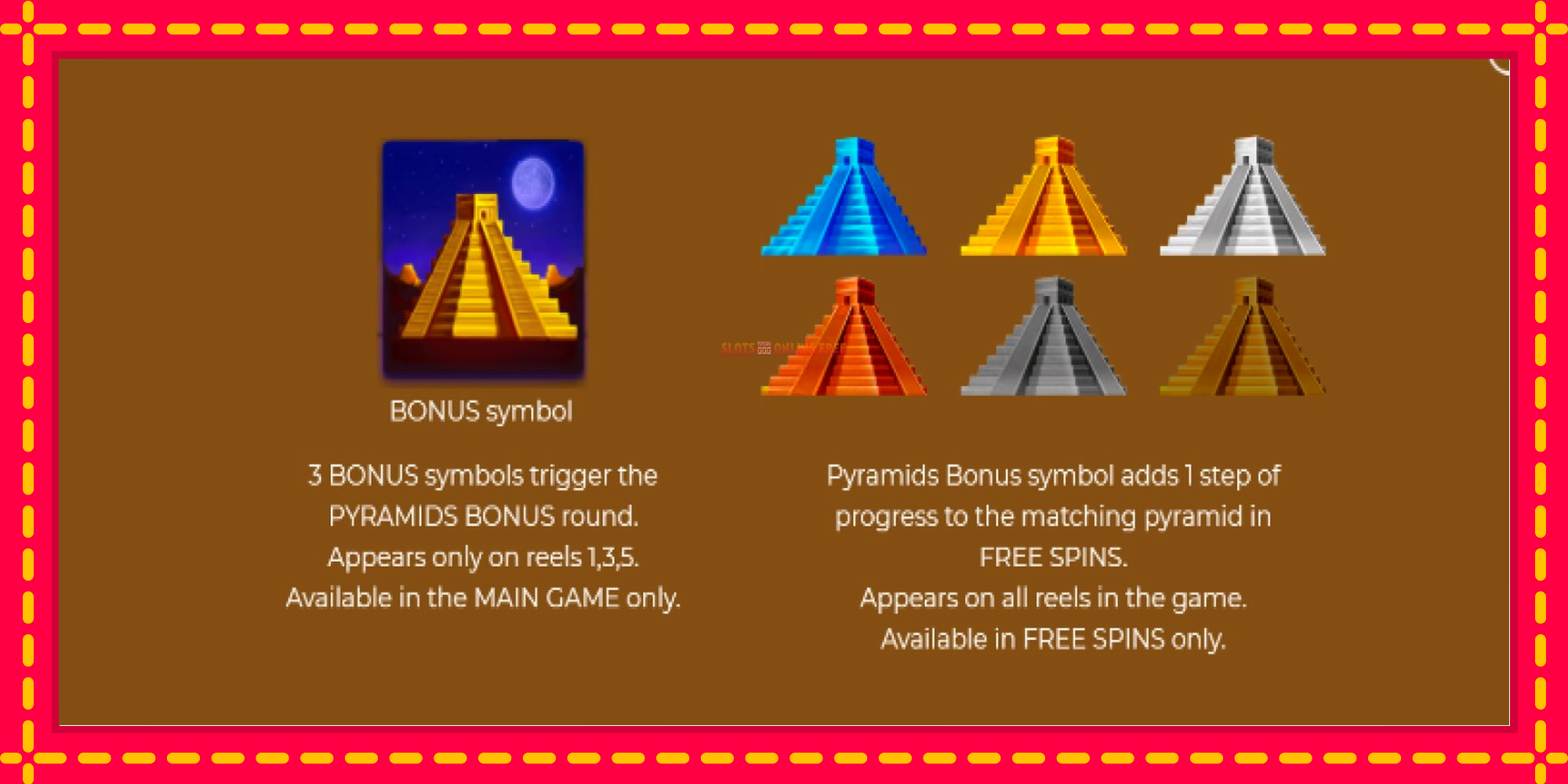 Pyramids Deluxe - spēļu automāts ar modernu grafiku