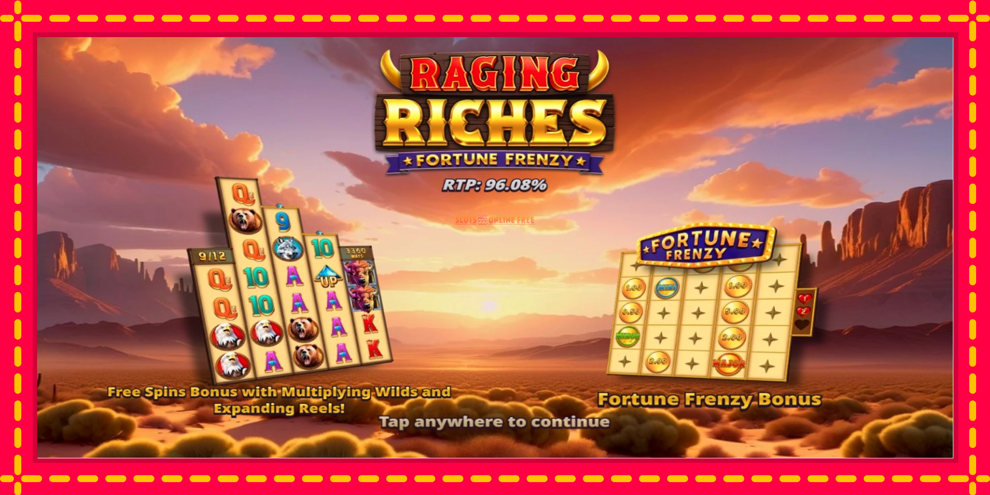 Raging Riches - spēļu automāts ar modernu grafiku