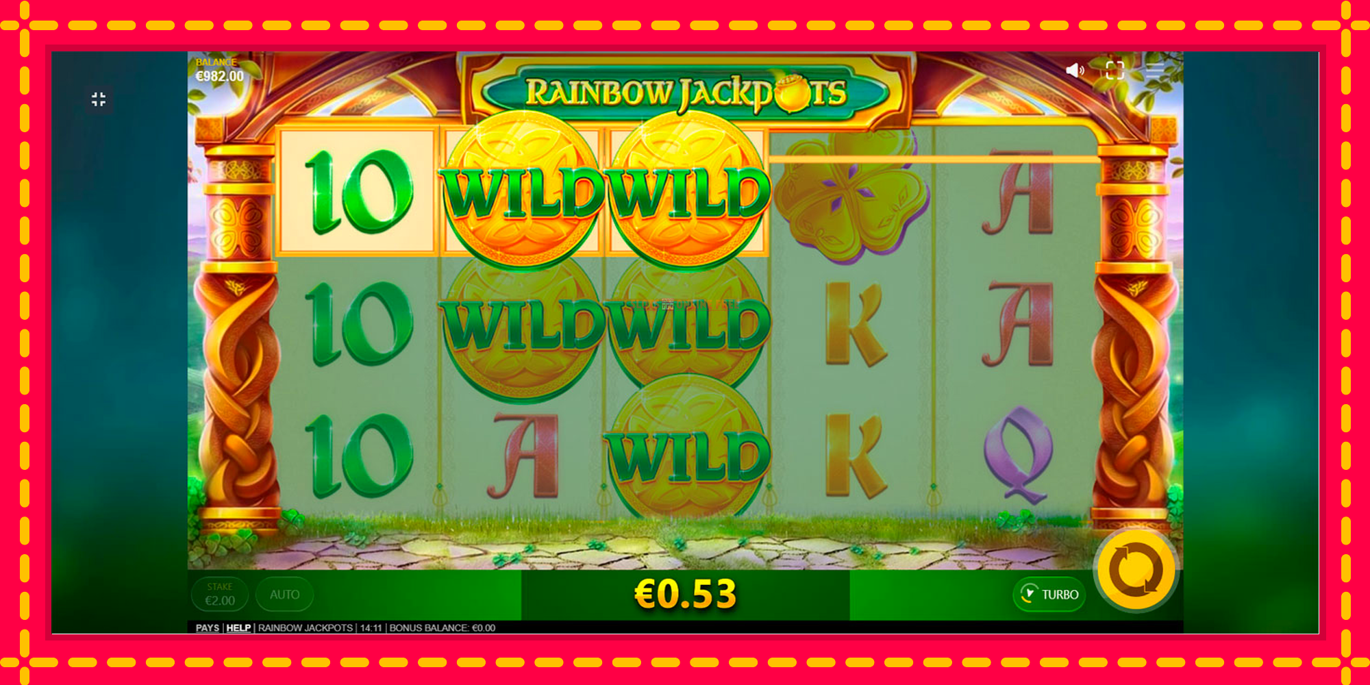 Rainbow Jackpots - spēļu automāts ar modernu grafiku