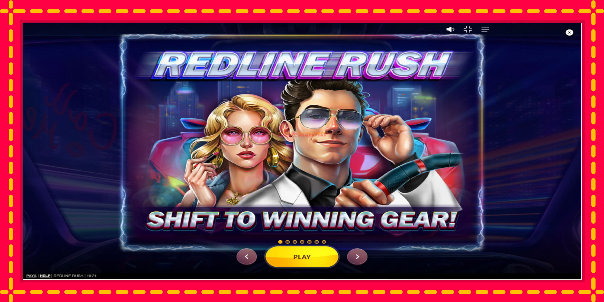 Redline Rush - spēļu automāts ar modernu grafiku