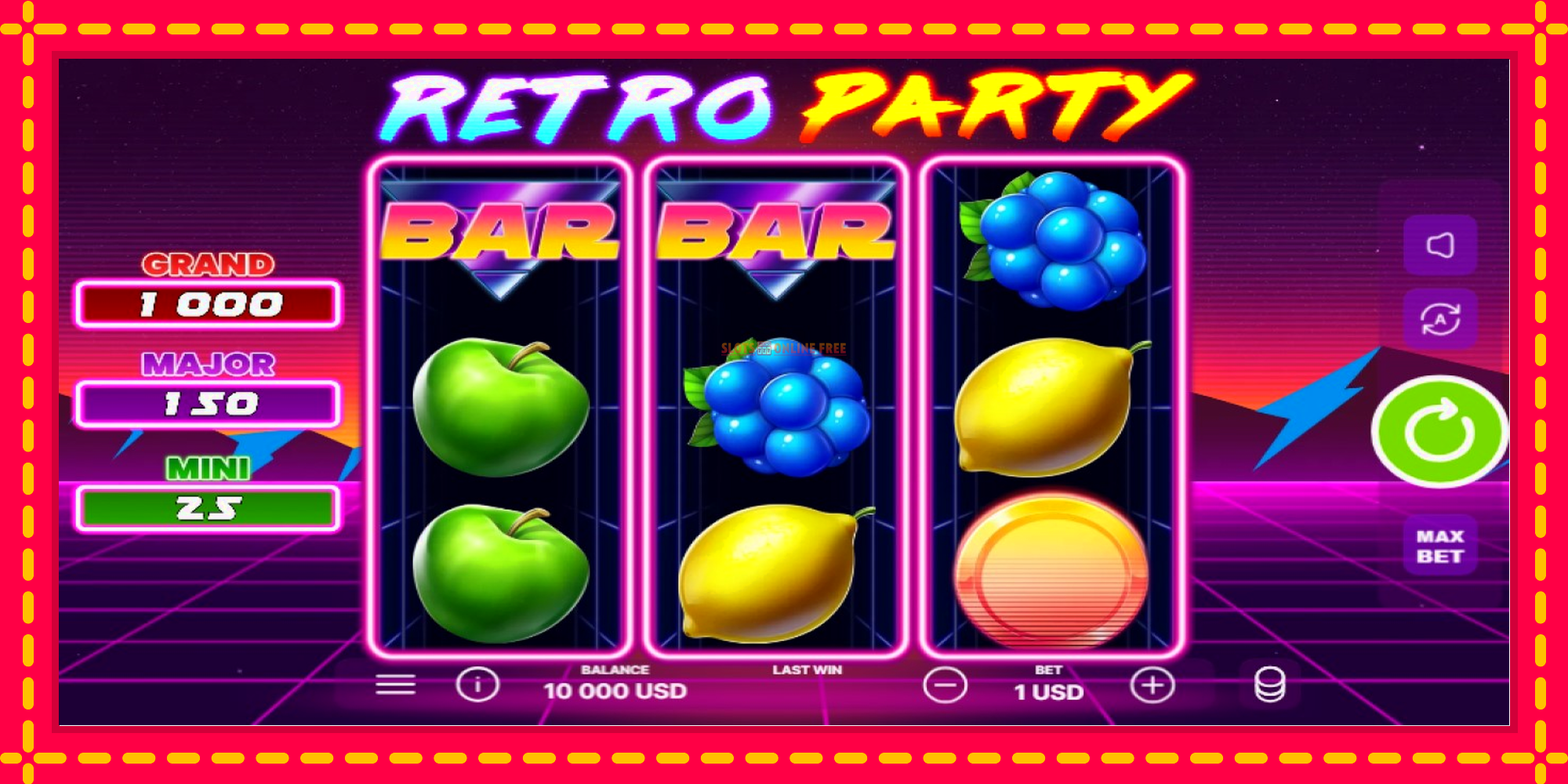 Retro Party - spēļu automāts ar modernu grafiku