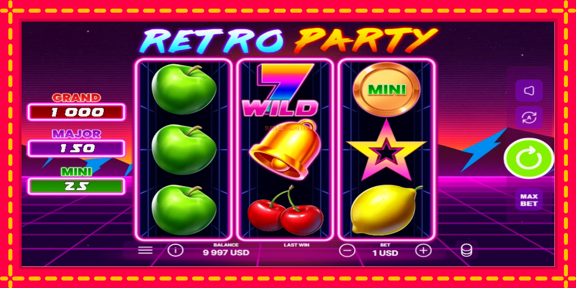 Retro Party - spēļu automāts ar modernu grafiku