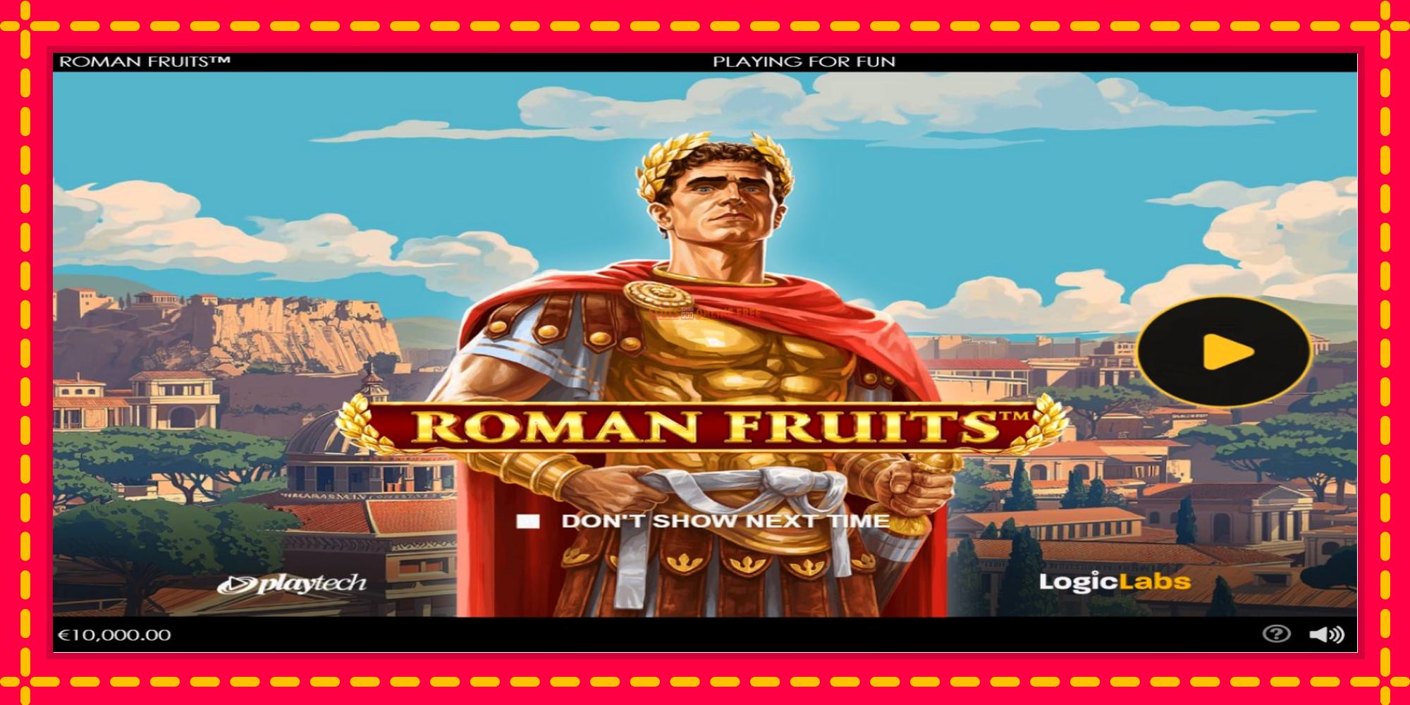 Roman Fruits - spēļu automāts ar modernu grafiku