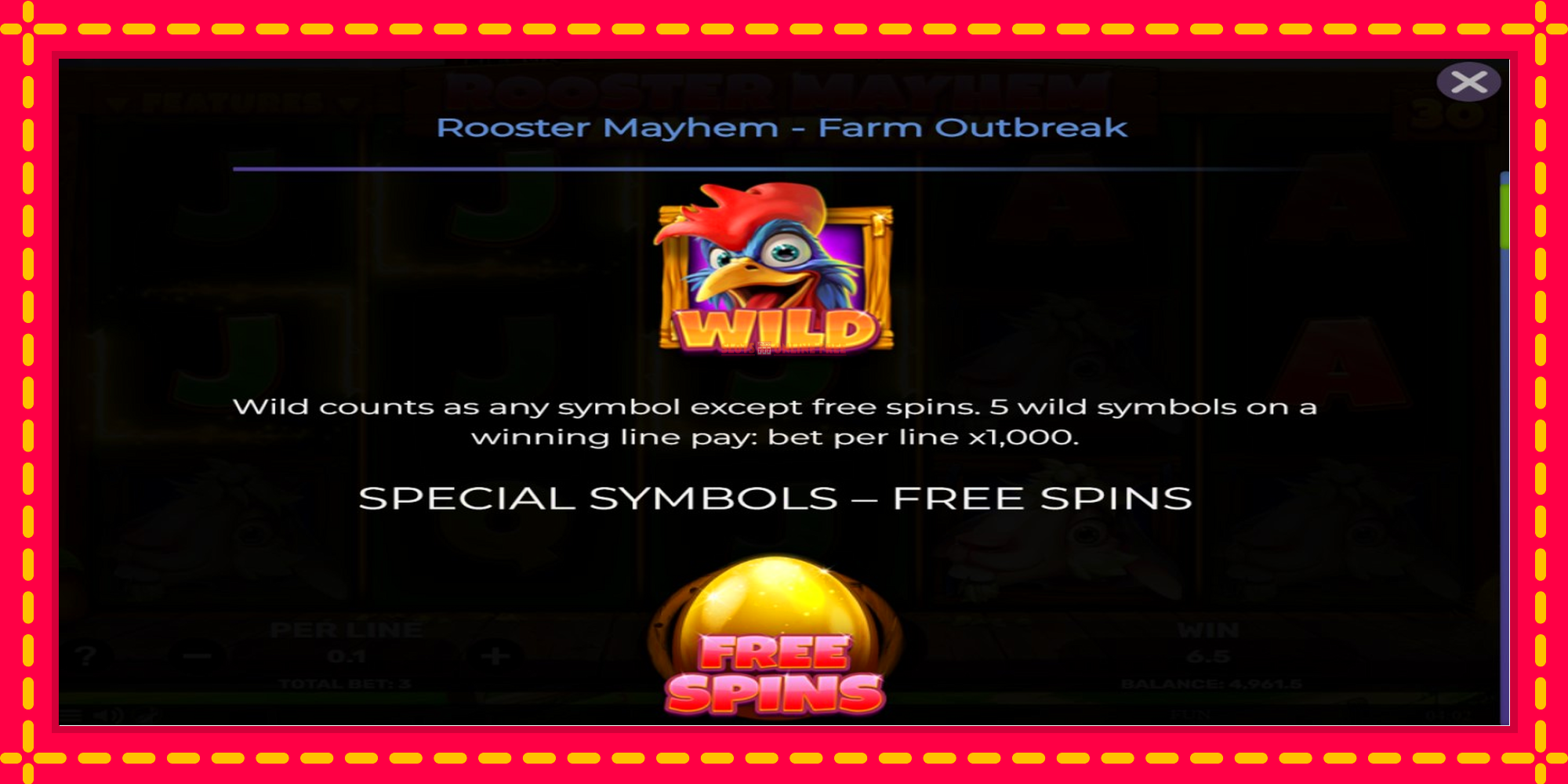 Rooster Mayhem Farm Outbreak - spēļu automāts ar modernu grafiku