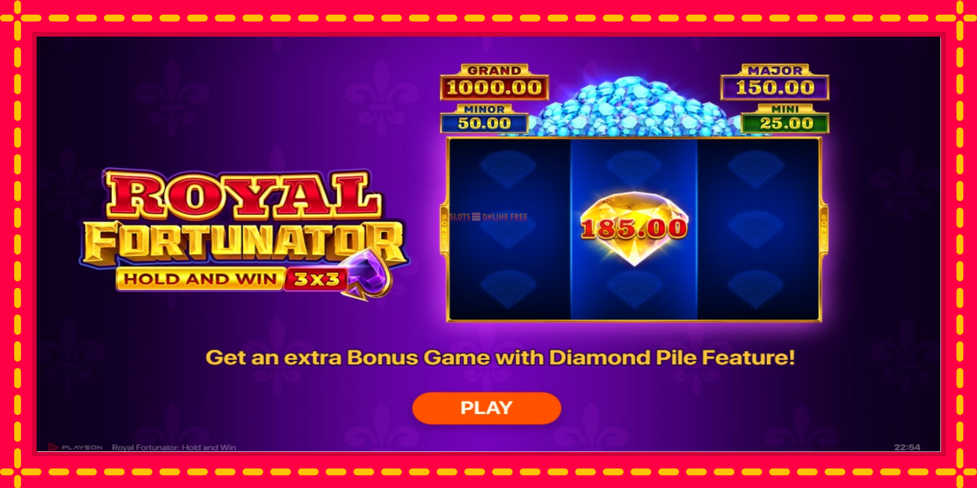 Royal Fortunator: Hold and Win - spēļu automāts ar modernu grafiku