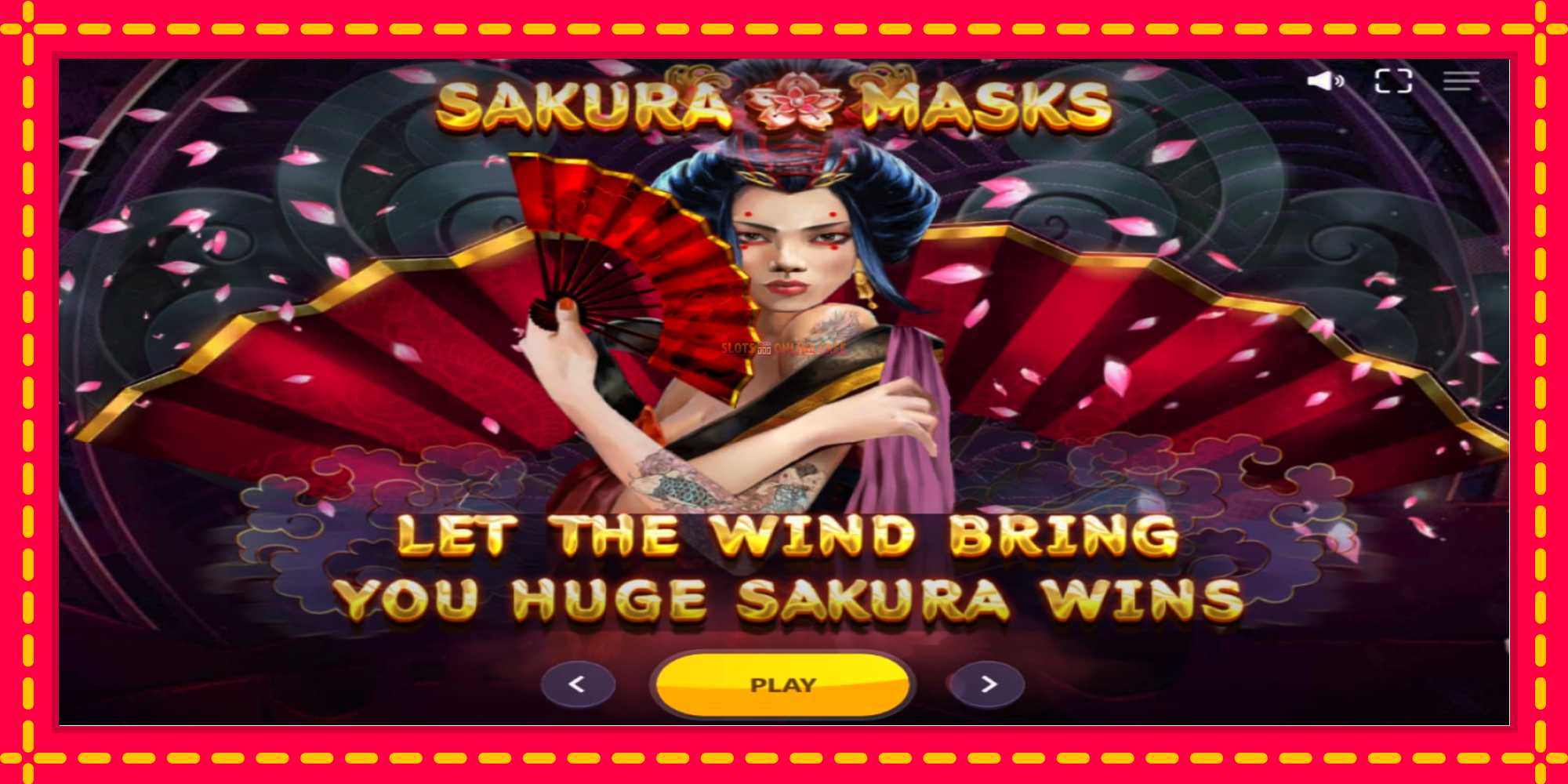 Sakura Masks - spēļu automāts ar modernu grafiku